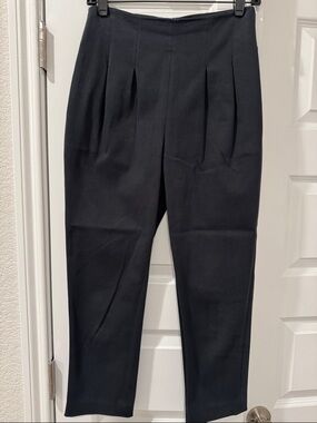 BCBGMaxAzria Black High-Waist Pleated Ankle Pants
